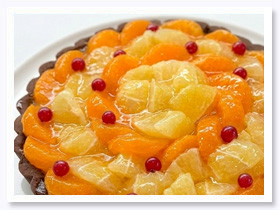 “甘平”と“はるか”の柑橘チョコタルト